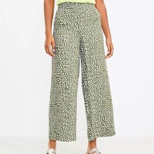 NWT LOFT Wide Leg Animal Print Pants
